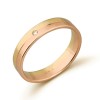 Обручальное кольцо из красного золота с бриллиантом 53123