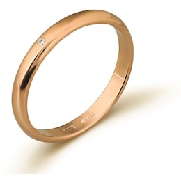 Кольцо из красного золота с бриллиантом 53138
