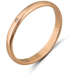 Кольцо из красного золота с бриллиантом 53141