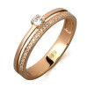 Кольцо из красного золота с бриллиантами 53340