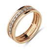 Обручальное кольцо из красного золота с бриллиантами 53407