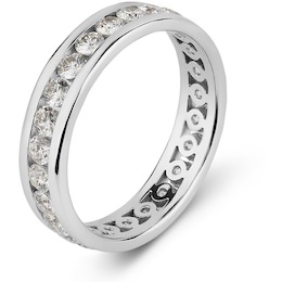Обручальное кольцо из белого золота с бриллиантами 53409