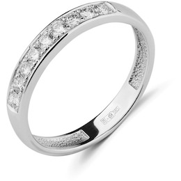 Обручальное кольцо из белого золота с бриллиантами 53410