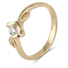 Кольцо из желтого золота с бриллиантом 53482