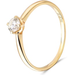 Кольцо из желтого золота с бриллиантом 53626