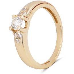 Кольцо из желтого золота с бриллиантами 53631
