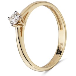 Кольцо из желтого золота с бриллиантом 53633