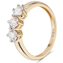 Кольцо из желтого золота с бриллиантами 53640