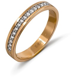 Кольцо из красного золота с бриллиантами 53767