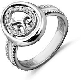 Кольцо из белого золота с бриллиантами 53811