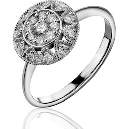 Кольцо из белого золота с бриллиантами 53816