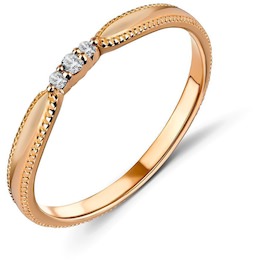 Кольцо из красного золота с бриллиантами 53830