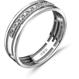 Обручальное кольцо из белого золота с бриллиантами 53846
