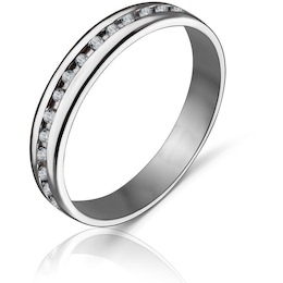 Обручальное кольцо из белого золота с бриллиантами 53889