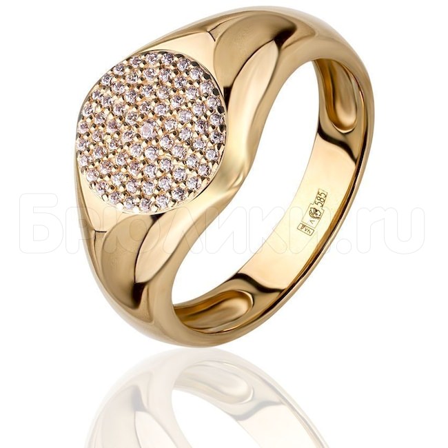 Кольцо из желтого золота с бриллиантами 54012