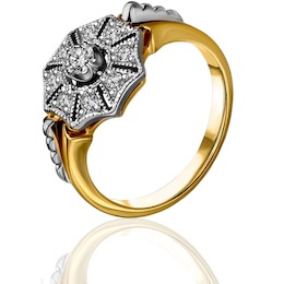 Кольцо из жёлтого золота с бриллиантами 54041