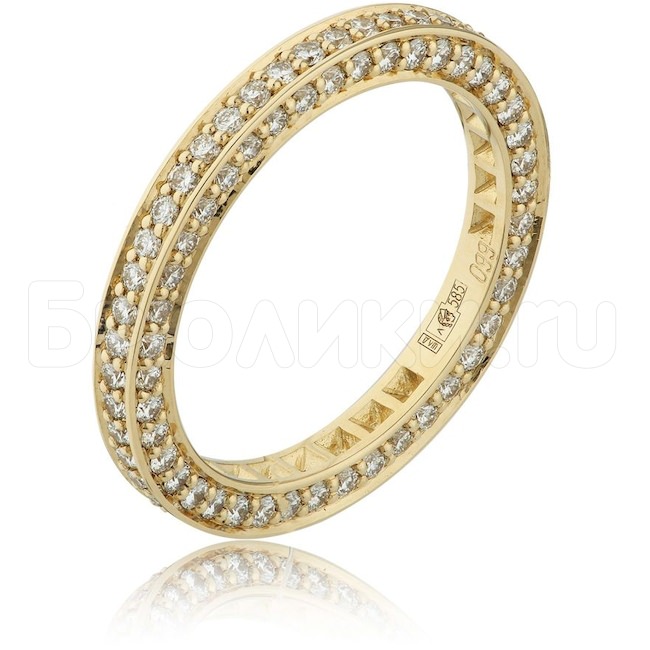 Кольцо из желтого золота с бриллиантами 54198