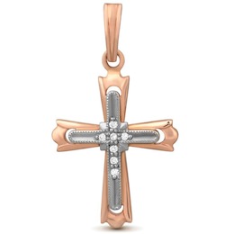 Крест с бриллиантами 71518