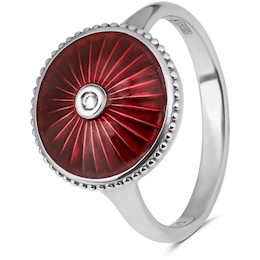 Кольцо из серебра с бриллиантом 73545