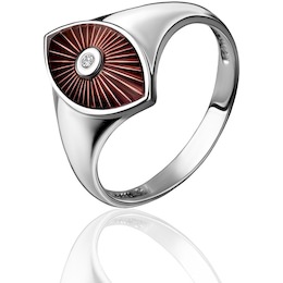 Кольцо из серебра с бриллиантом 73596