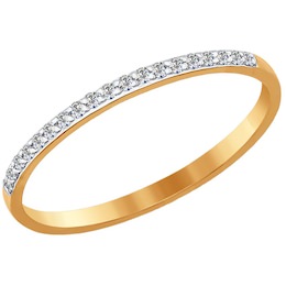 Кольцо из золота с фианитами 016924-4
