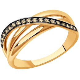 Кольцо из золота с бриллиантами 1012044