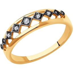 Кольцо из золота с бриллиантами 1012045