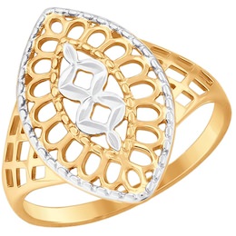 Кольцо из золота с алмазной гранью 51-110-00047-1
