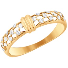 Кольцо из золота с алмазной гранью 51-110-00060-1