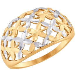 Кольцо из золота с алмазной гранью 51-110-00065-1
