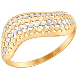 Кольцо из золота с алмазной гранью 51-110-00083-1