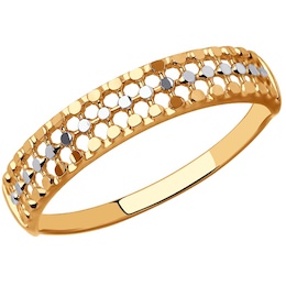 Кольцо из золота с алмазной гранью 51-110-00087-1