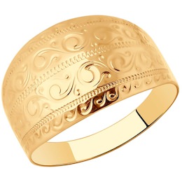 Кольцо из золота с гравировкой 51-110-00244-5