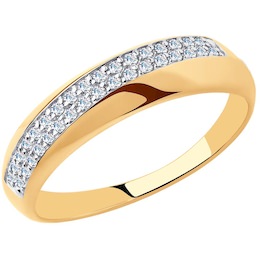 Кольцо из золота с фианитами 51-110-00424-1