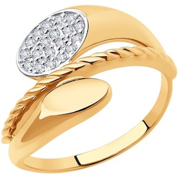Кольцо из золота с фианитами 51-110-00647-1