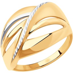 Кольцо из золота с алмазной гранью 51-110-00665-1