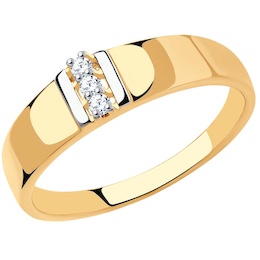 Кольцо из золота с фианитами 51-110-00821-1