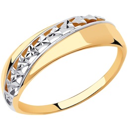 Кольцо из золота с алмазной гранью 51-110-00955-1
