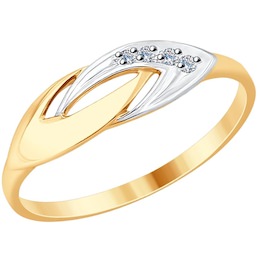 Кольцо из золота с бриллиантами 51-210-00003-1