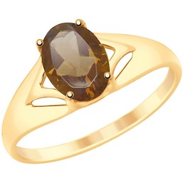 Кольцо из золота с раухтопазом 51-310-00175-3