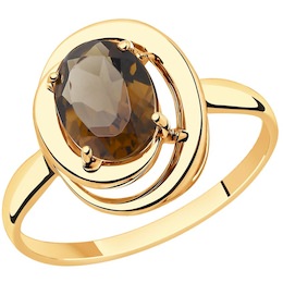Кольцо из золота с раухтопазом 51-310-00177-3
