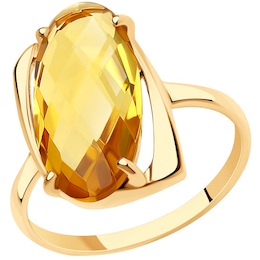 Кольцо из золота с цитрином 51-310-00803-2