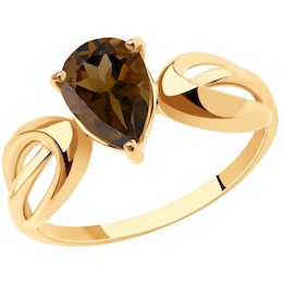 Кольцо из золота с раухтопазом 51-310-00866-3