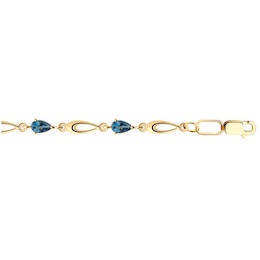 Браслет из золота с синими топазами 51-350-00384-2