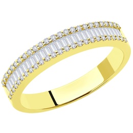 Кольцо из желтого золота с бриллиантами 9019052