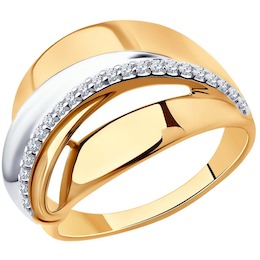 Кольцо из золочёного серебра 93-110-00419-1