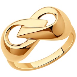 Кольцо из золочёного серебра 93-110-00601-1