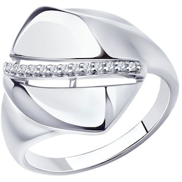Кольцо из серебра с фианитами 94-110-00678-1