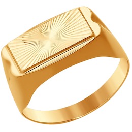 Кольцо из золота с алмазной гранью 012426-4