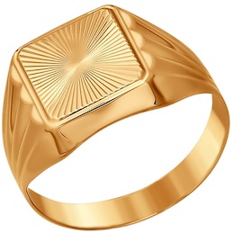 Кольцо из золота с алмазной гранью 012774-4